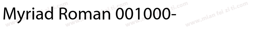 Myriad Roman 001000字体转换